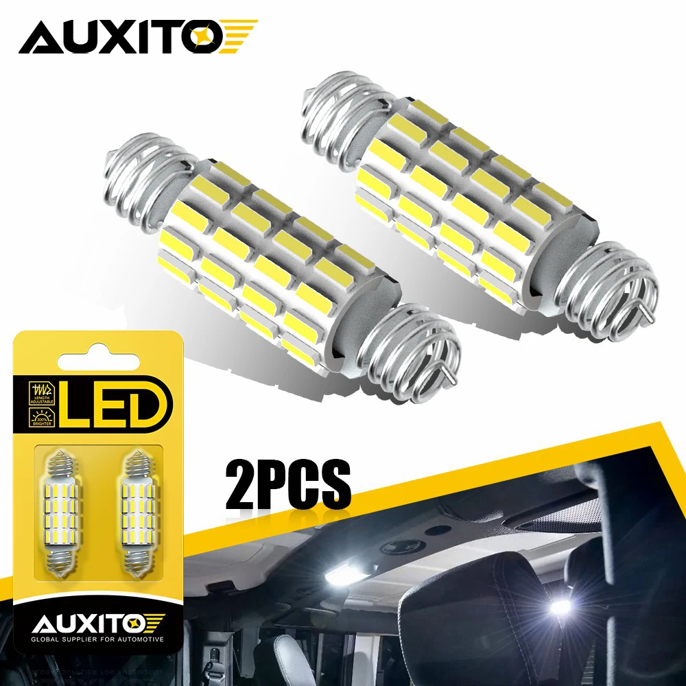 

AUXITO 2 шт. C5W LED CANBUS 39 мм 41 мм 42 мм Светодиодная гирлянда 4014SMD Внутреннее освещение автомобиля Подсветка купола для чтения багажника Номерный знак 12 В