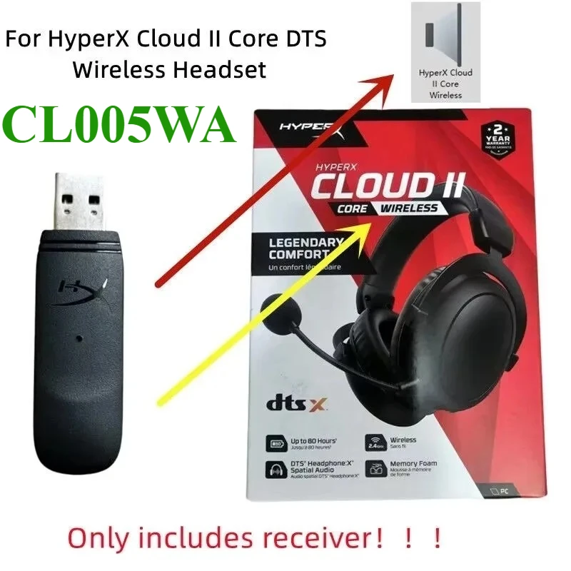 Фото USB-адаптер-приемник для беспроводной гарнитуры Kingston HyperX Cloud II CORE (CL005WA) №2