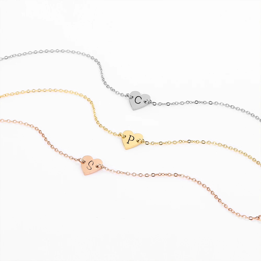 Orazio Engrave Alphabet Bracelet for Women 14K Gold Stainless Steel Artistic Font Charm Hand Chains Trendy Jewelry Wholesale