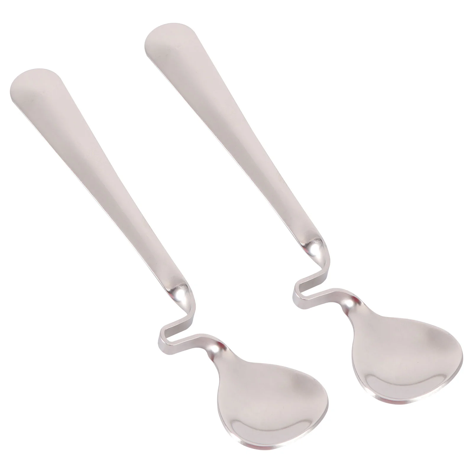 

Spoon Spoons Steel Stainless Curved Honey Coffee Sugar Dessertcake Handle Tea Mixing Scoop Stirring Stir Mini Löffel Serving