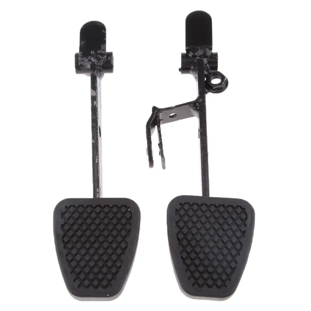

2 Pieces Black Iron Brake & Throttle Pedal Set Replacement