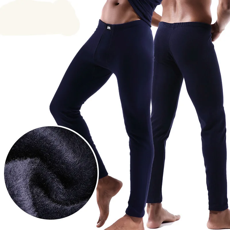 Men Winter Long Johns Mens Sexy Slim Shirt+Tight Leggings Suit Thickening Plus Velvet Long Thermal Underwear Sets Male Lounge