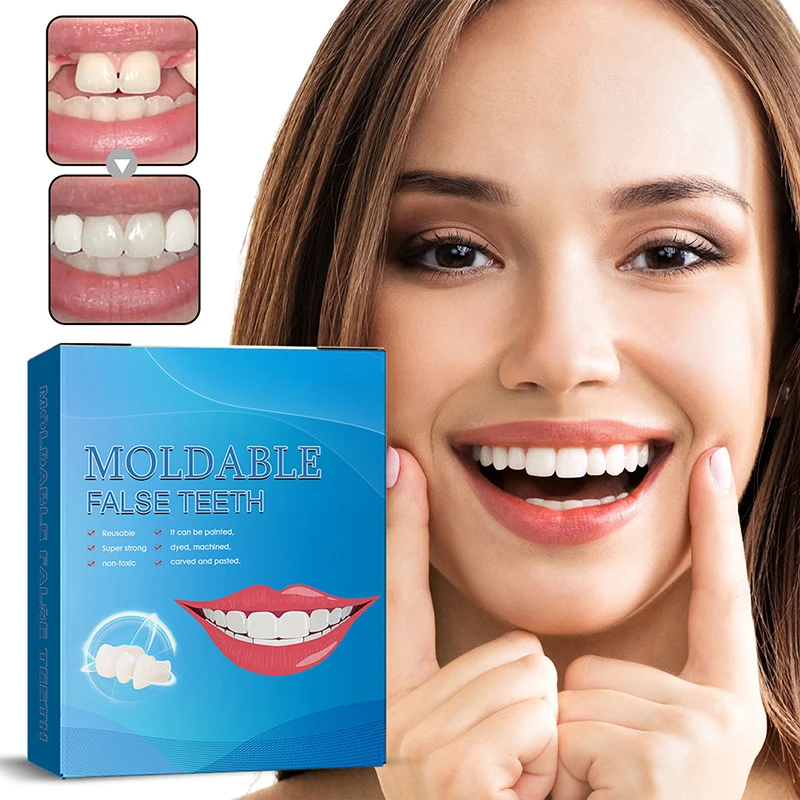 

Moldable Falseteeth Solid Glue Set Halloween Denture Glue Vampire Dentures Scary Cosplay Fake Teeth Glue Tooth Gaps Repair Kit