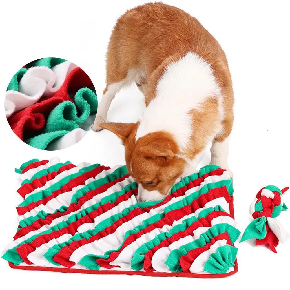 

Pet Dog Christmas Snuffle Mat Set Encourages Natural Foraging Skills Sniff Pad Puzzle Decompression Toys
