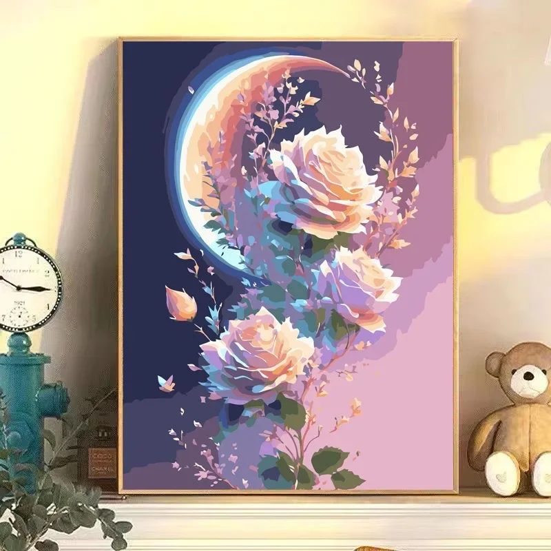 

1109061 Digital oil painting hand-colored digital painting hanging painting plant landscape beautiful decorative painting