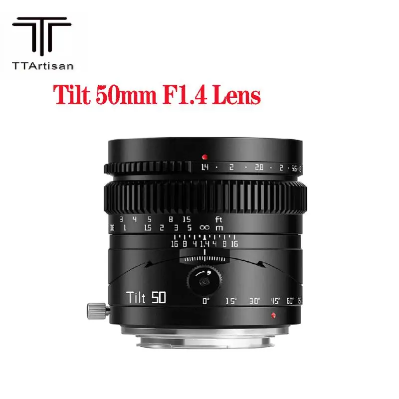 

TTArtisan наклон 50 мм f1.4 объектив полная Рамка Ручной фиксированный фокус объектив для камер Sony E Fuji X Leica L Nikon Z Canon RF Mount