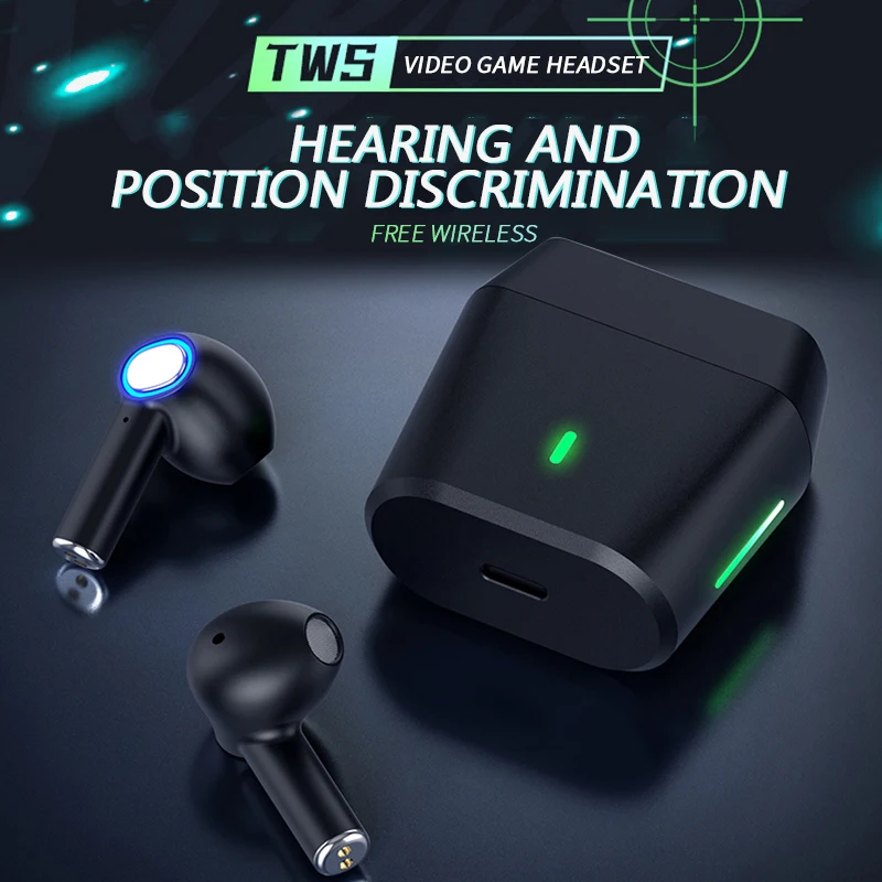 

Wireless Gaming Earphones Headphones TWS Bluetooth 5.0 HIFI Sound Stereo Bass Headsets True Low Delay Sports Games Earbuds