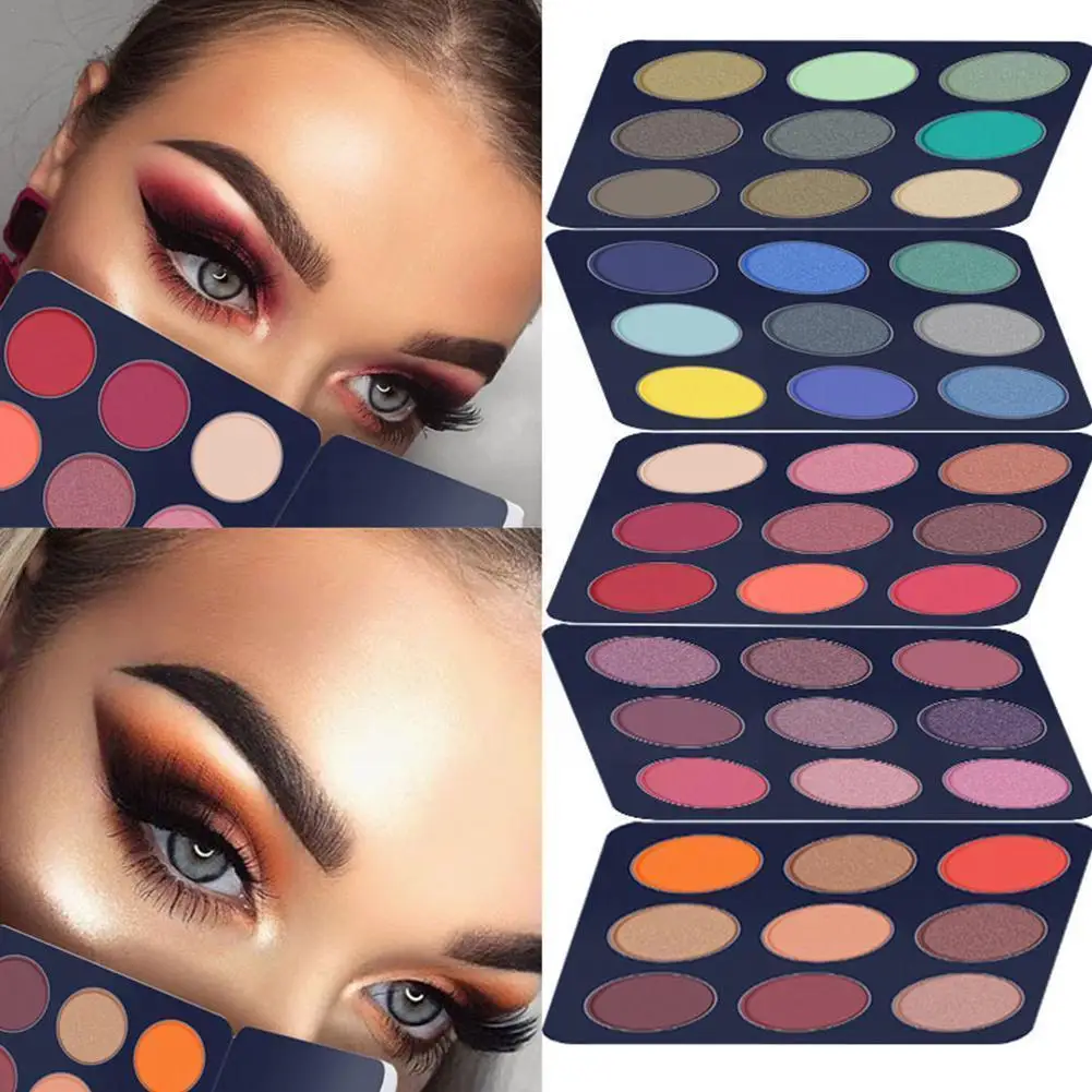 

Beauty Glazed 9 Color Makeup Eyeshadow Pallete Glitter Matte Eyeshadow Pigment Palette Glitter Palette Waterproof Makeup M9F2