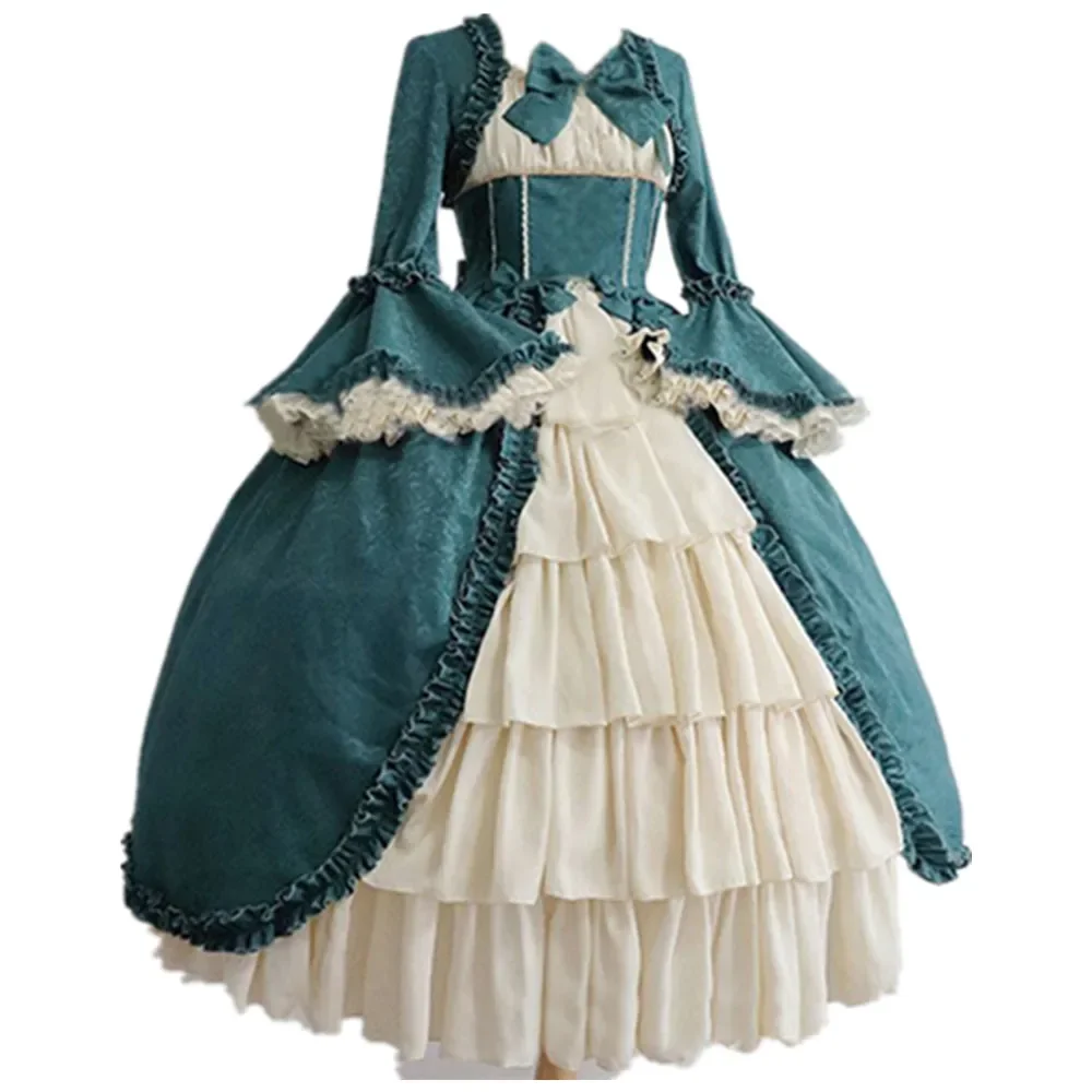

Women Rococo Ball Gown Vintage Renaissance Medieval Costume Princess Lolita Dress Victorian Irish Halloween Cosplay Dress