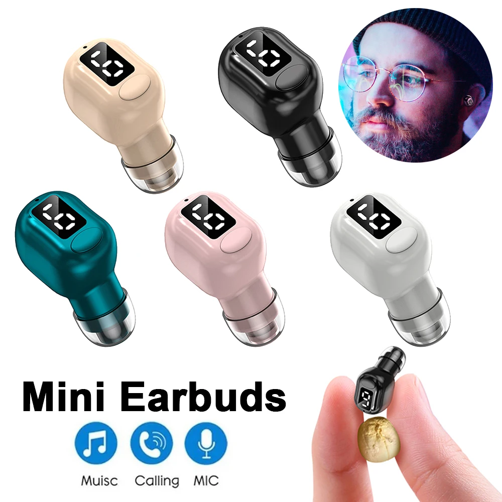Беспроводные наушники TWS невидимые Bluetooth Hi-Fi мини-наушники-вкладыши с цифровым