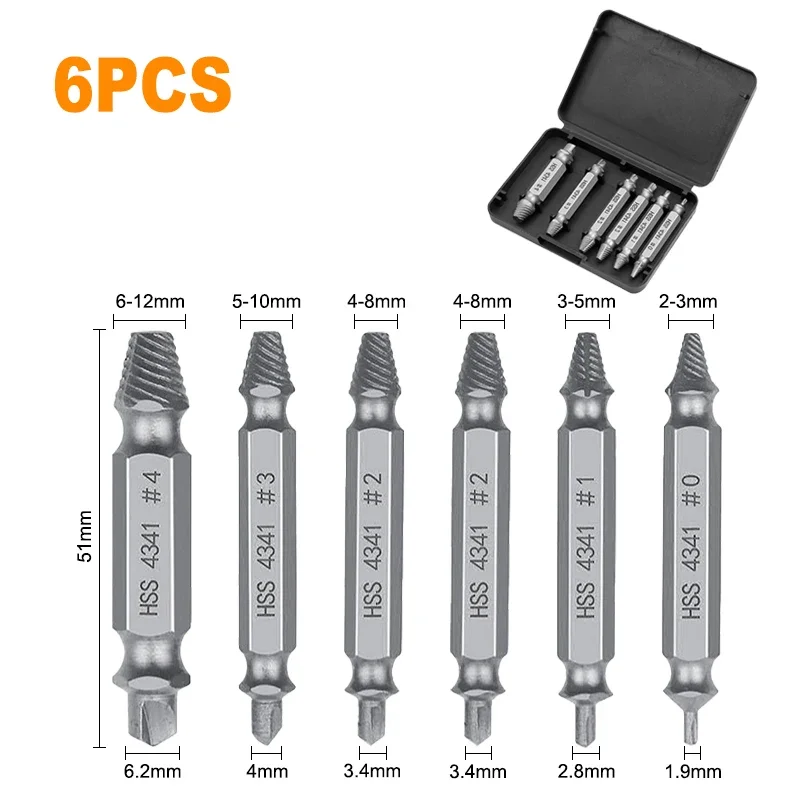 

Набор экстракторов для поврежденных винтов Zimir