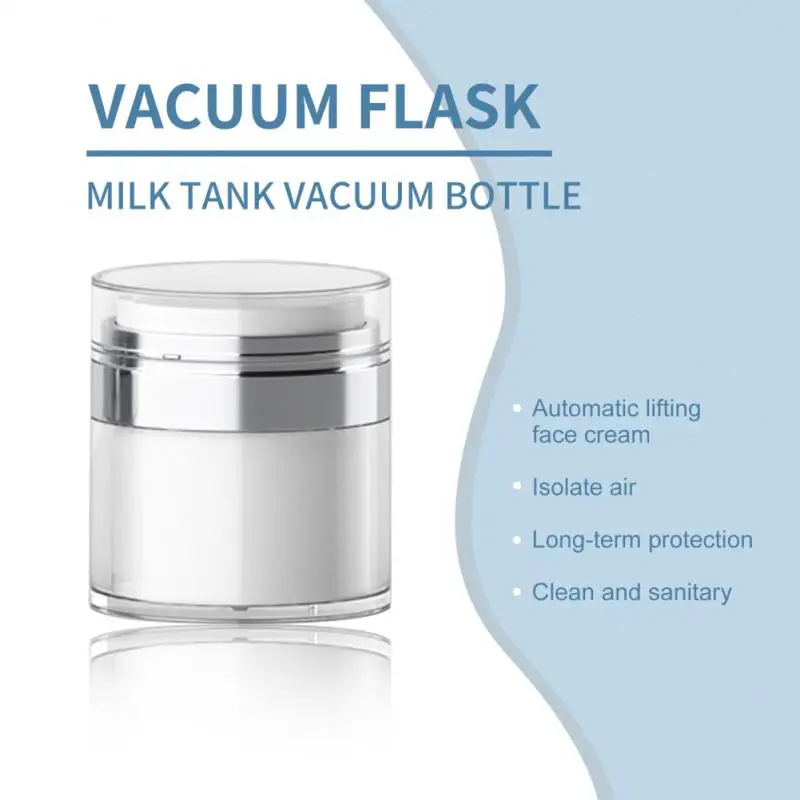 

Portable Cosmetic Containers Excellent Use Feeling Press-type Cream Tank Makeup Tools Vacuum Flask Lotion Cream Container Vacuum