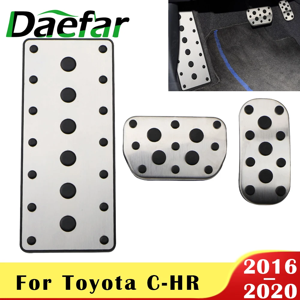 

Противоскользящая накладка на топливный газовый тормоз для Toyota C-HR CHR 2016 - 2020 аксессуары из нержавеющей стали педаль для ног