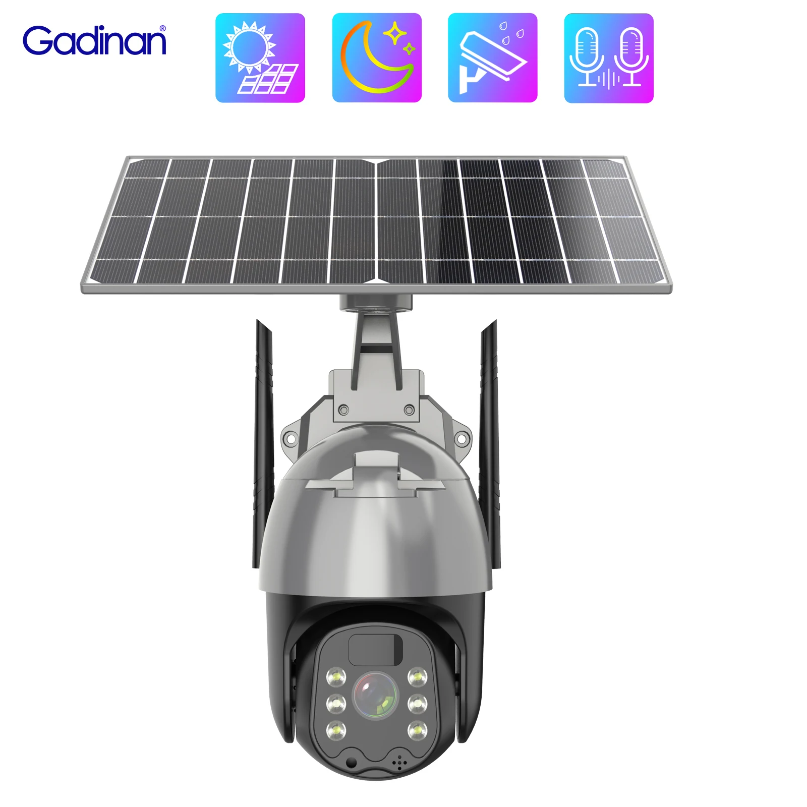 

IP-камера Gadinan, 4G, SIM/Wi-Fi, беспроводная, 3 Мп