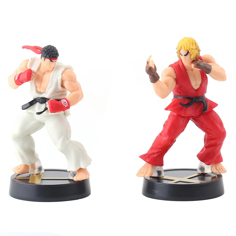 

Kawaii Street Fighter Anime Action Figure PVC Toys Cute Standing Hoshi Ryu Ken Masters Dolls Room Decor Birthday Gift for Boys