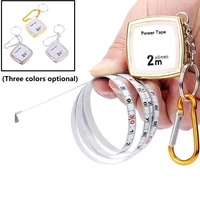 2m retractable ruler measure tape keychain construction tools roulette measuring instruments pocket centimeter woodworking