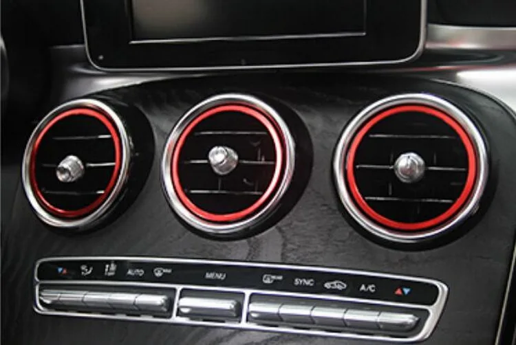 7 шт. декоративные наклейки для автомобильного кондиционера Benz C Class C180L C200L C260L C300L