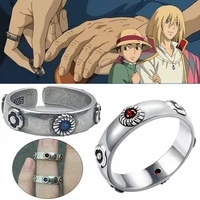anime howls moving castle cosplay ring hayao miyazaki sophie howl costumes unisex metal rings jewelry prop accessories gift