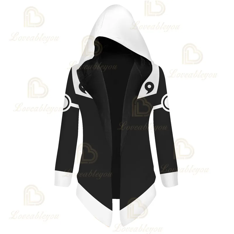 Черный женский пуловер с рисунком аниме Акацуки плащ капюшоном Итачи учихи