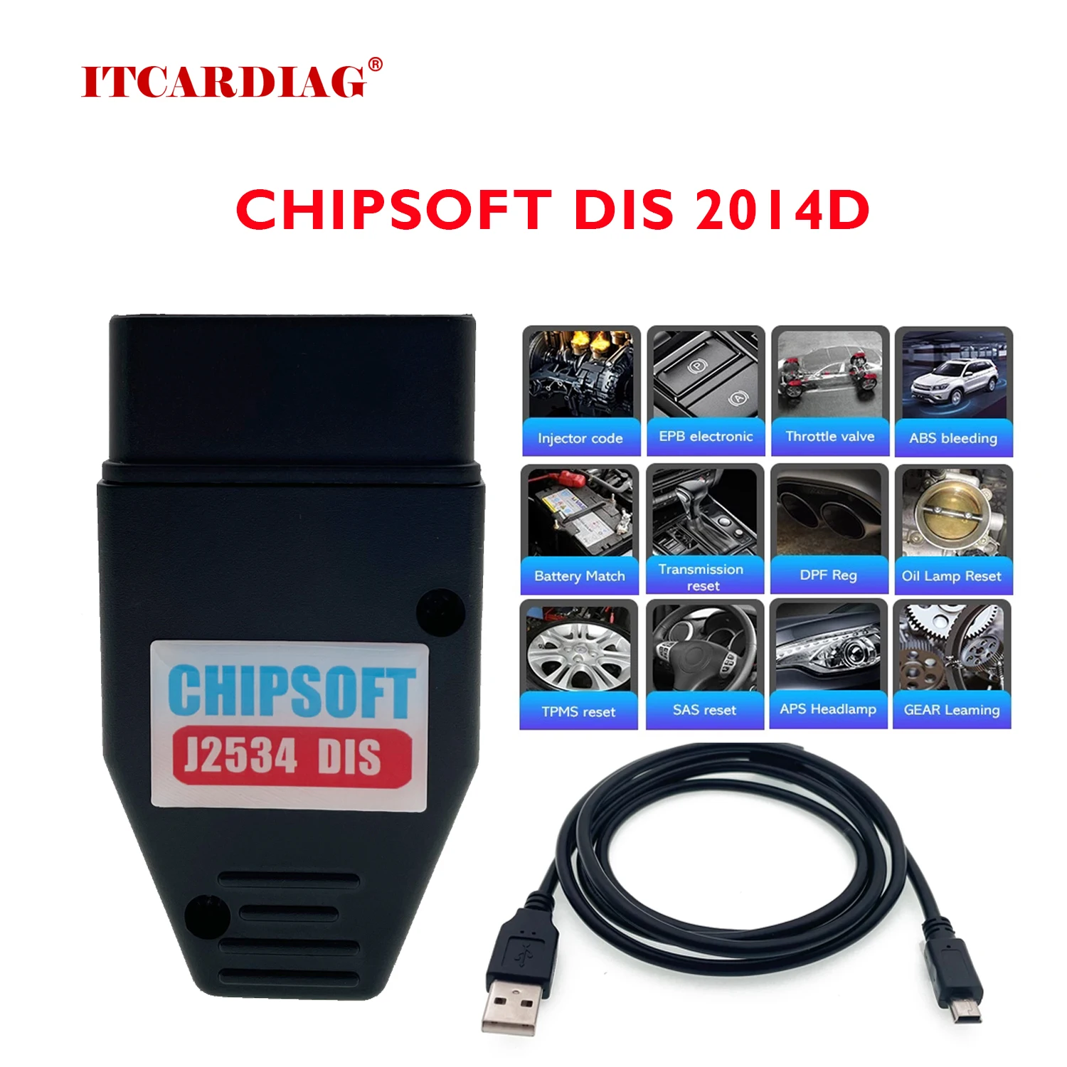 

Chipsoft J2534 DIS KLine CAN BUS Adapter for Volvo 2014D Dice Full System Car Diagnostic tools USB OBD2 Scanner Active Test