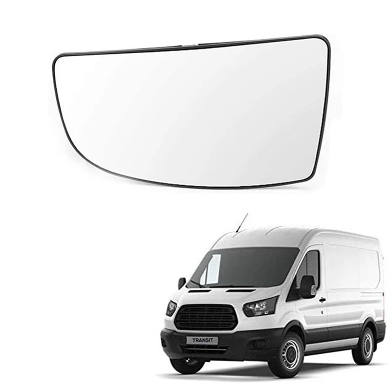 1Pair Lower Side Wing Mirror Glass Rear Veiw With Backing Plate Left Hand For Ford Transit MK8 2014 - 2020
