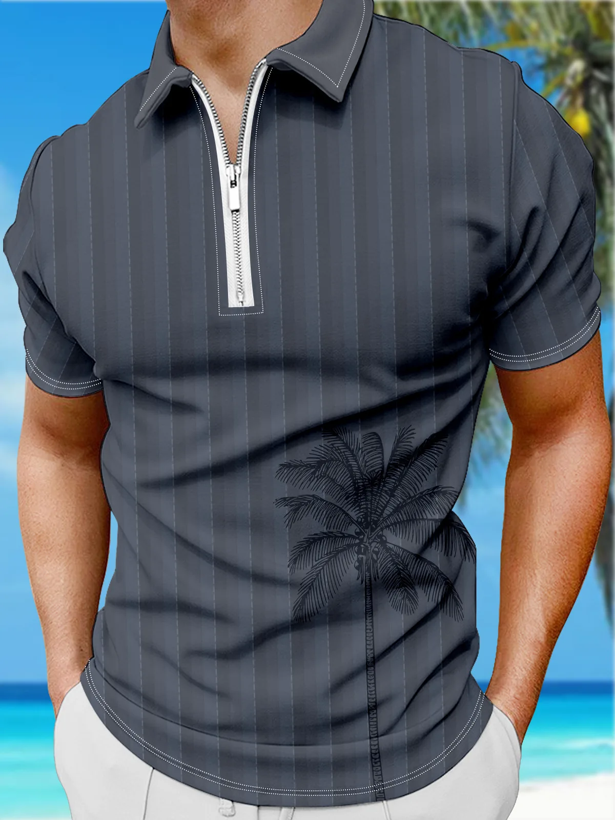 

2023Oversized Polo Shirts Summer Casual Daily Short Sleeve Striped Mens Shirts Fashion Lapel Patchwork Polo Shirts