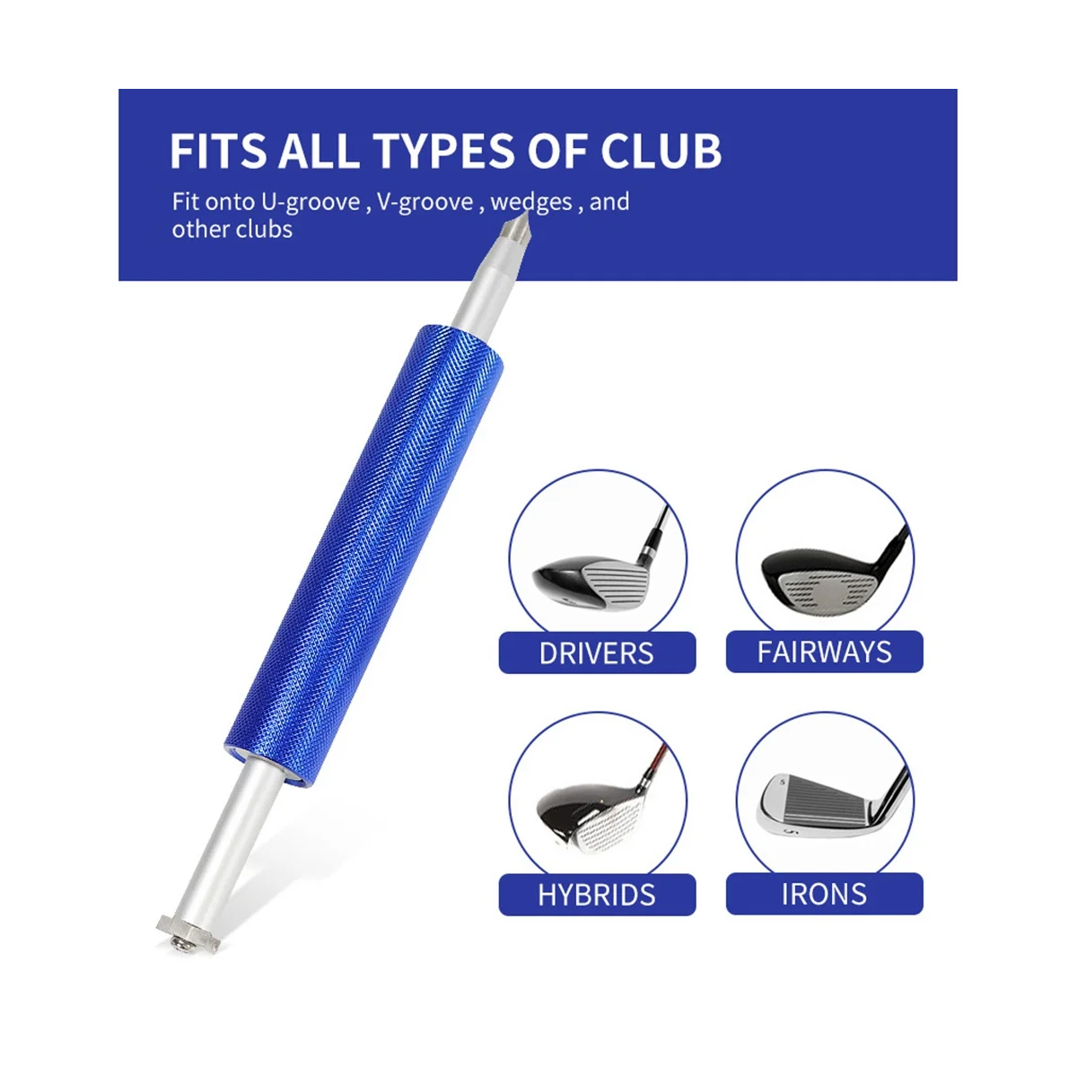 

Golf Dual-Head Ditch Cleaner Golf Club Cleaner Golf Cleaning Supplies,Cleaning Tools for Golf Clubs,Blue