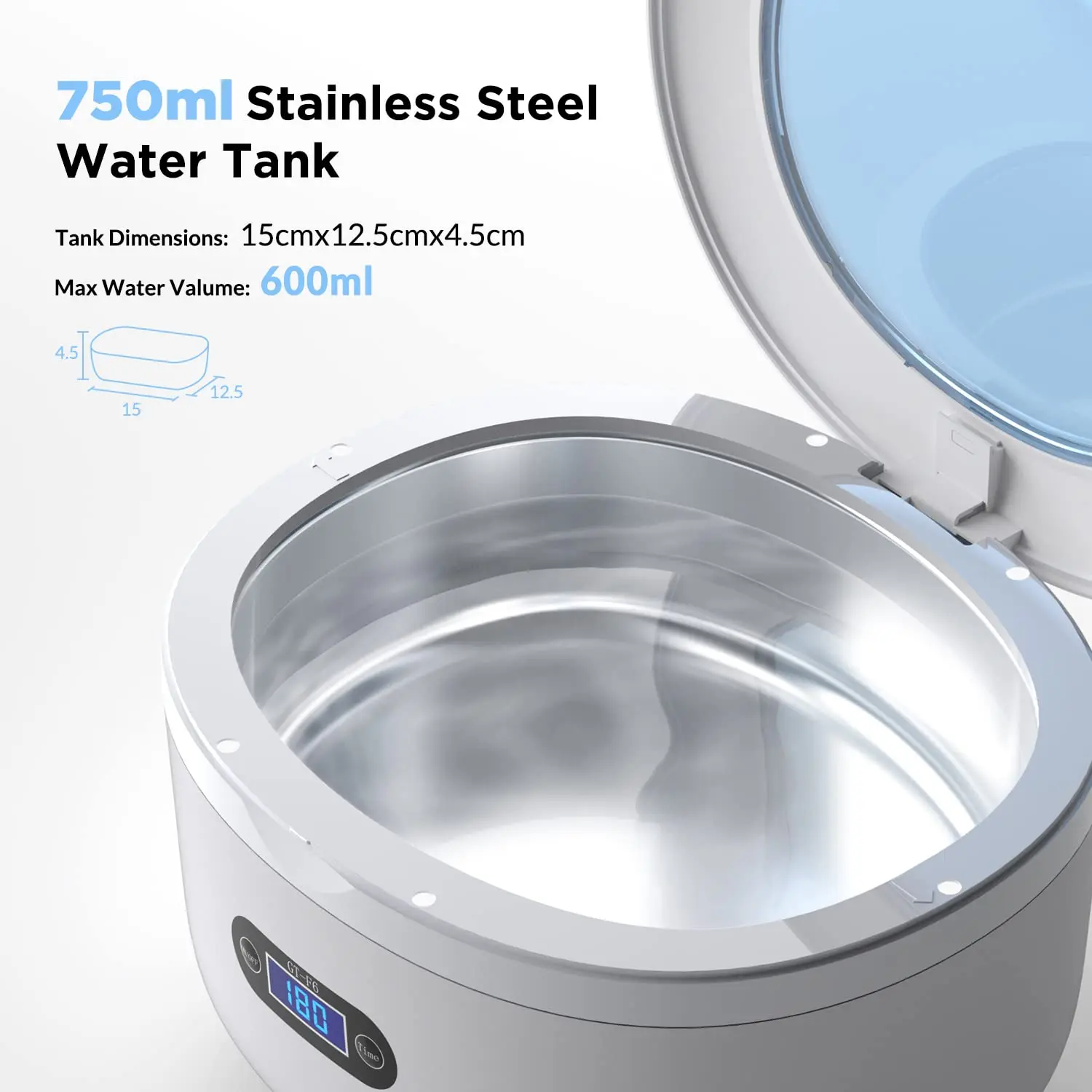 Ультразвуковой очиститель ювелирных изделий контактных линз портативный