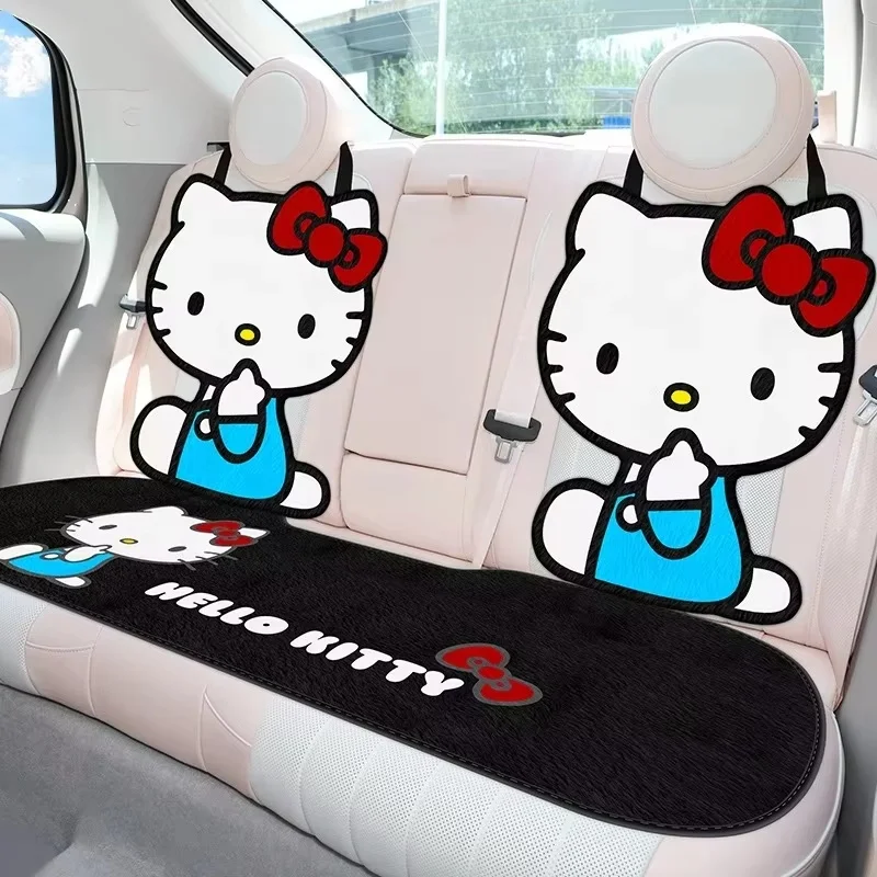 Милая осенне-зимняя подушка для автомобильного сиденья Hello Kitty плюшевая спинки