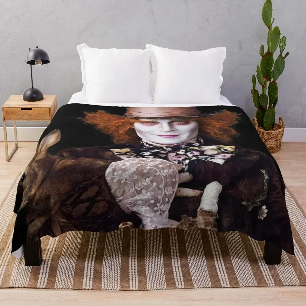 Диванное одеяло mad hatter теплое зимнее покрывало для дивана декоративное