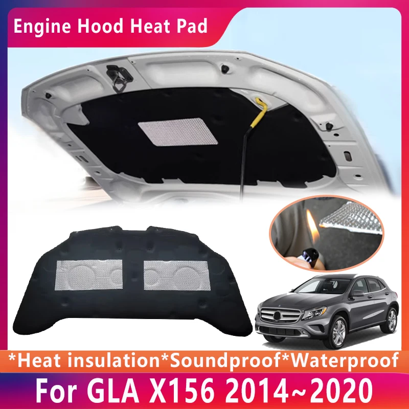 Звукоизоляционная хлопковая накладка на передний капот двигателя для Mercedes Benz GLA