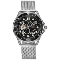 top brand automatic mechanical watch male fashion business mens watches luminous clock man hollow big dial relogio masculino