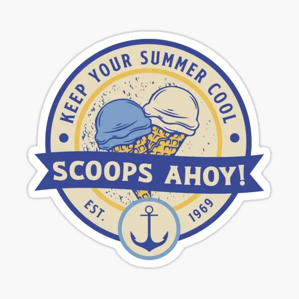 

Scoops Ahoy 5PCS Stickers for Car Window Wall Room Stickers Funny Decorations Decor Laptop Print Cartoon Background Luggage