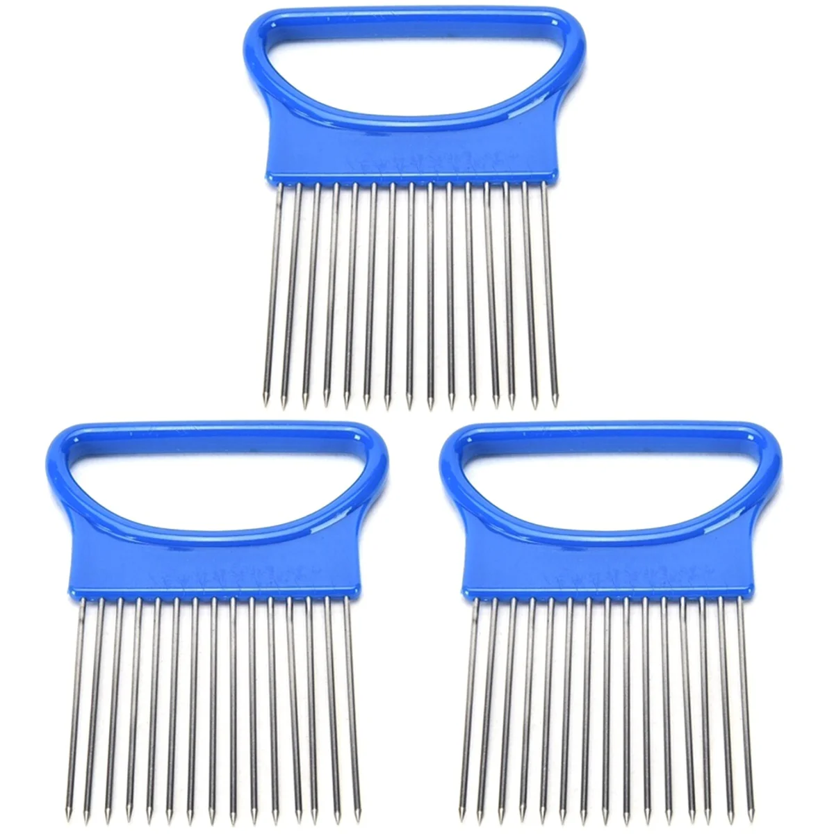 

3pcs Creative Tools Onion Plug Stainless Steel Onion Floss Fruit and Vegetable Slice Holder )