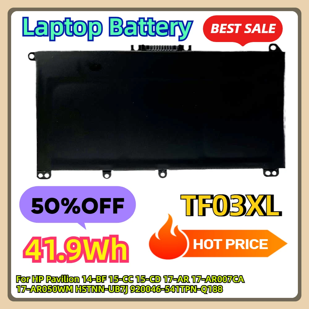 Для HP Pavilion 14-BF 15-CC 15-CD 17-AR 17-AR007CA 17-AR050WM HSTNN-UB7J 920046 -541TPN-Q188 41 Втч Аккумулятор для
