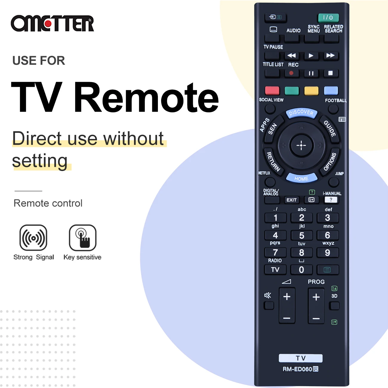 

NEW RM-ED060 for Sony TV Remote Control KDL-42W815B KDL-42W817B KDL-42W828B