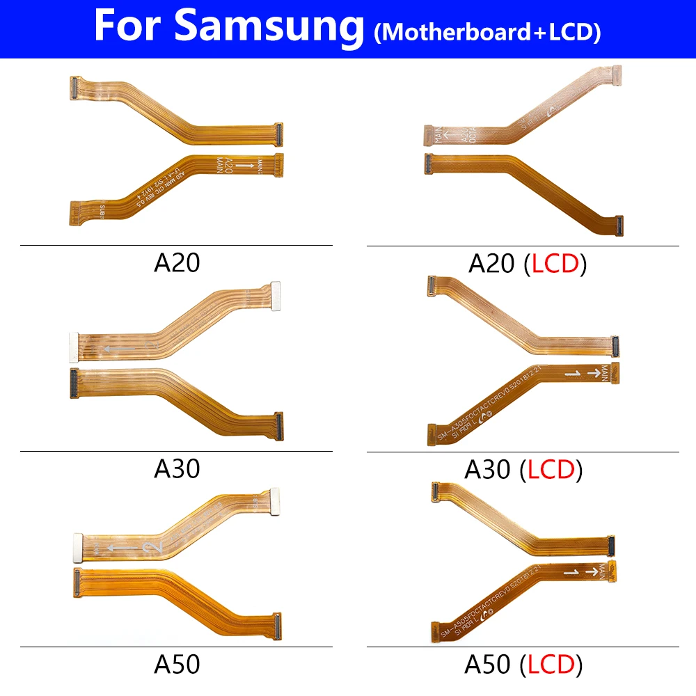 

20Pcs， For Samsung A10 A20 A20E A30 A40 A50 A60 A60S A70 A80 A90 Main FPC LCD Display Connect Mainboard Flex Cable Module Parts