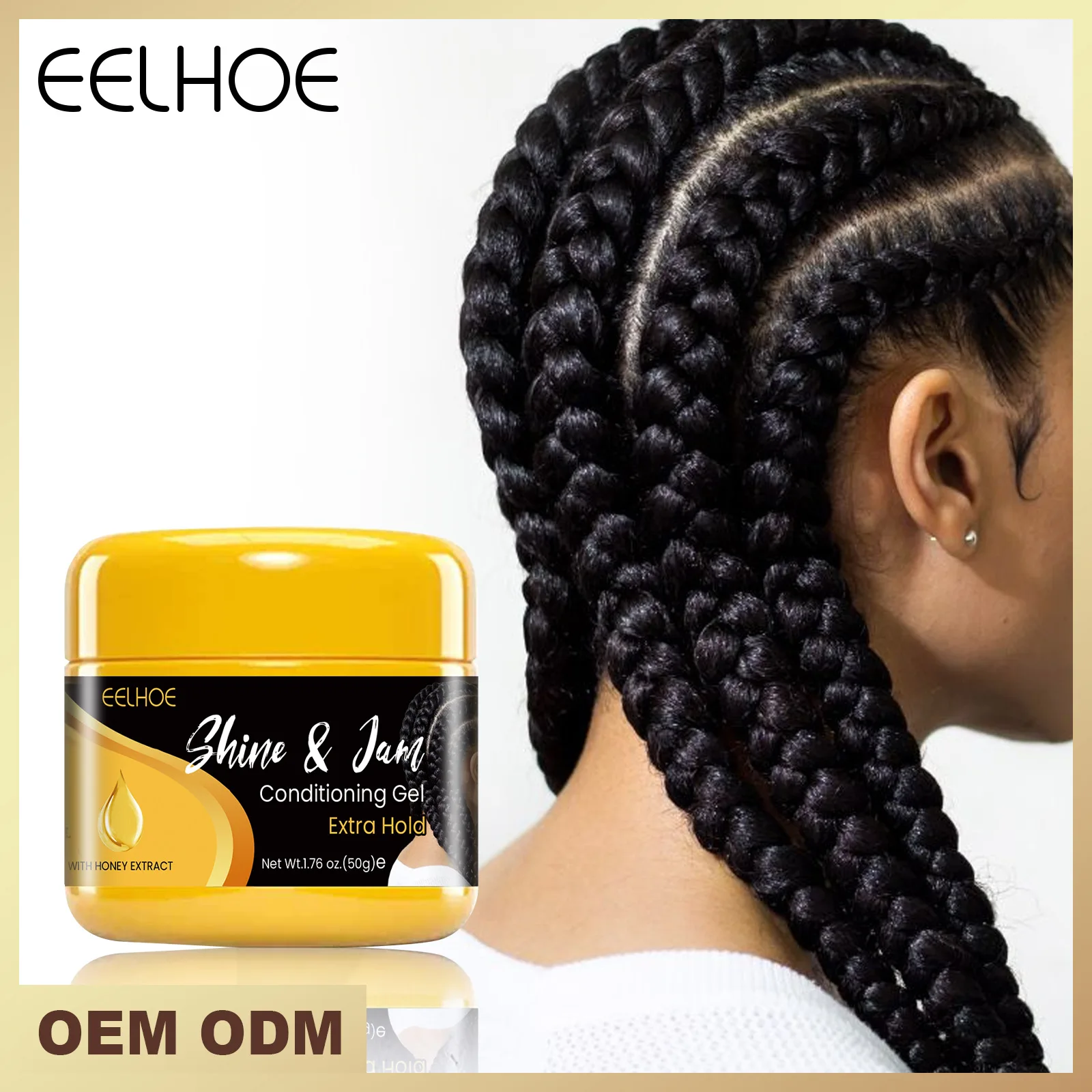 EELHOE Dirty Braid Gel Wax Long-lasting Anti-drop Moisturizing Dirty Braid Styling Natural Luster Styling Gel Pomade