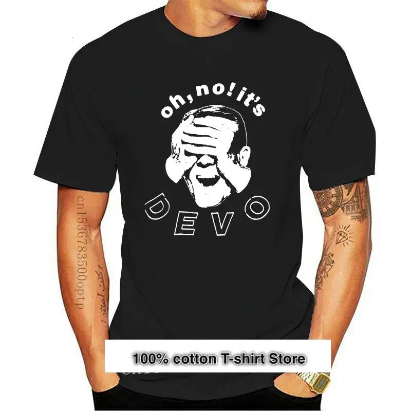 

Новая Винтажная черная футболка с рисунком Oh No Its Devo Pop 1982 Wave Band, 2021