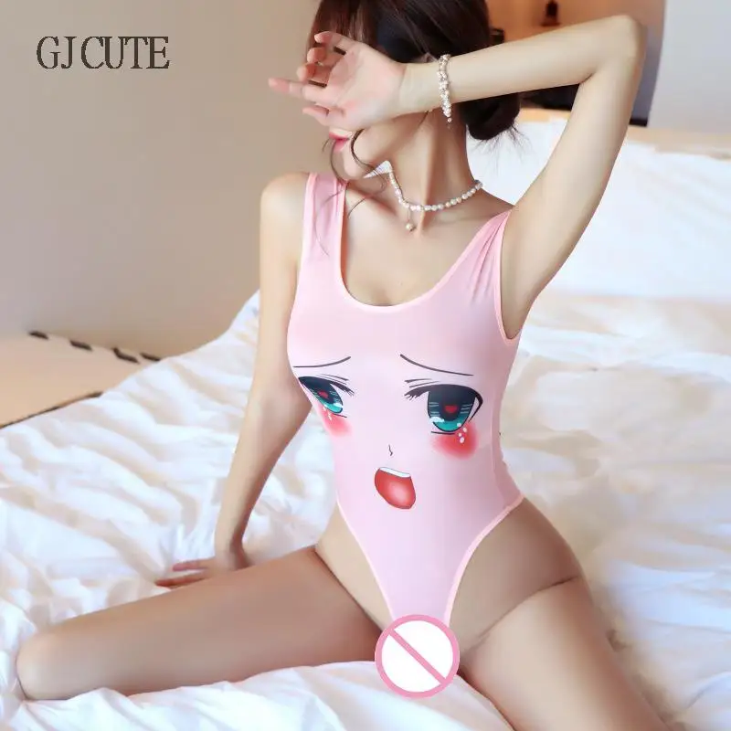 

Anime Japanese Style Bodysuit cosplay Sexy Lingerie Pattern Printing Sling Siamese Underwear Sexy Body Lenceria Outfit