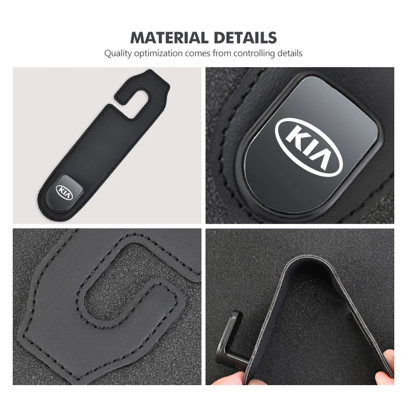 Фото Кожаный фиксатор-регулятор ремня безопасности для KIA Stinger, Optima, Cerato, Soul, Venga, Forte, Spectra, Sedona №2