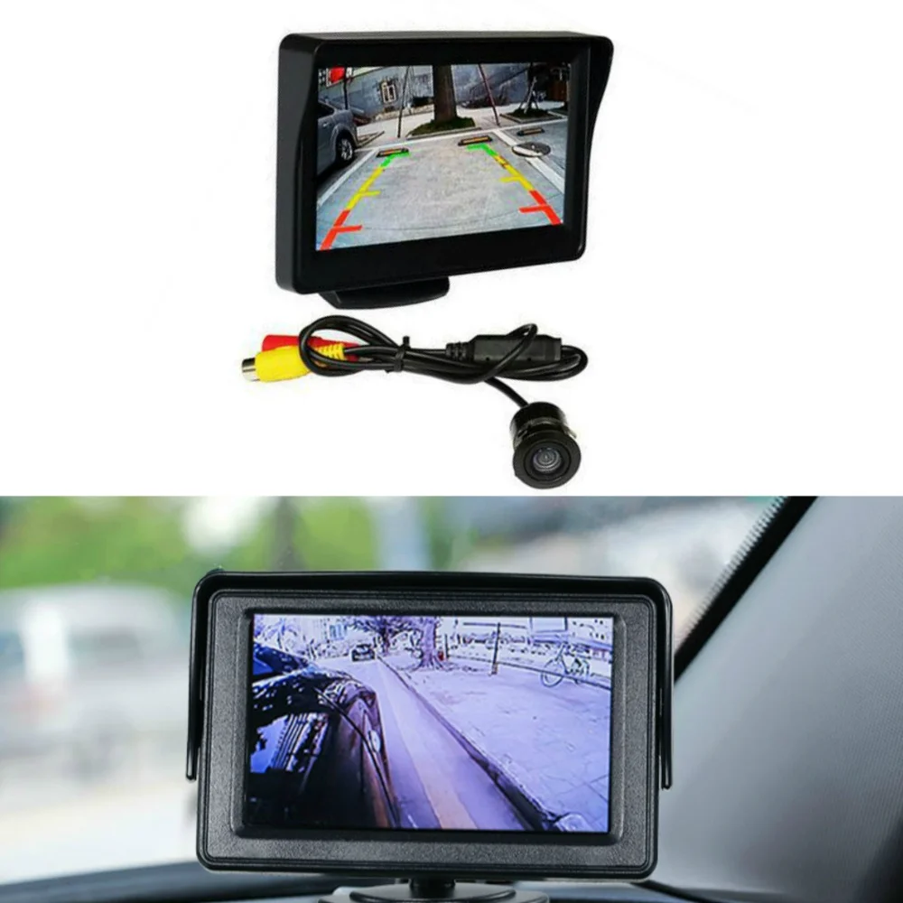 

[With Camera] 4.3 inch TFT LCD Car Monitor Car Reverse Parking Monitor with HD Reversing Camera Backup Image/Security