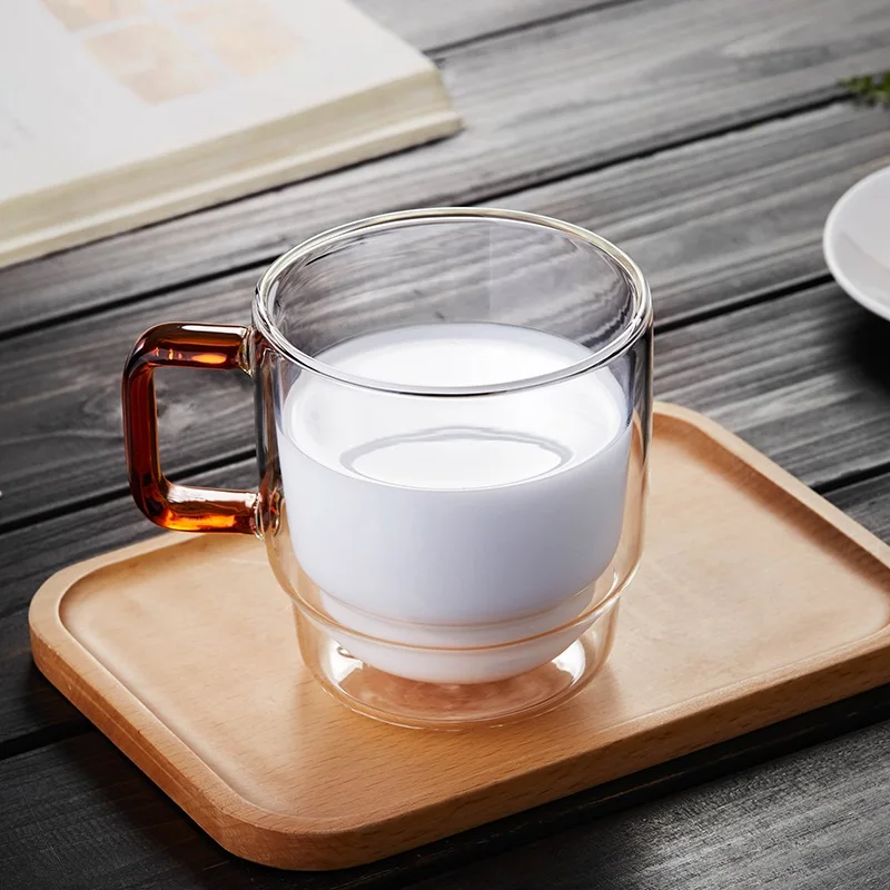 

Big Espresso Coffee Mug Friends Funni Gift Bubble Tea Double Wall Glass Milk Coffee Cup Travel Taza Tasse Copo Camping Drinkware