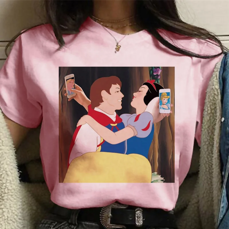 

Funny Snow White Cartoon Grunge T-shirt Korean Style Streetwear Disney Tshirt Cute Princess Harajuku T Shirt Ullzang Top Tees