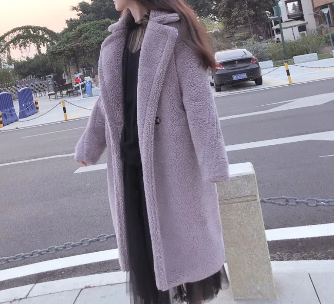 Fur Coat Women Winter Warm Faux Fur Thickened Lamb Wool Coat Winter Coat Women