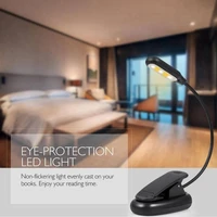 5led usb reading clip lamp portable rechargeable book light mini led eye protection lights 3 level easy clip night lamp childern