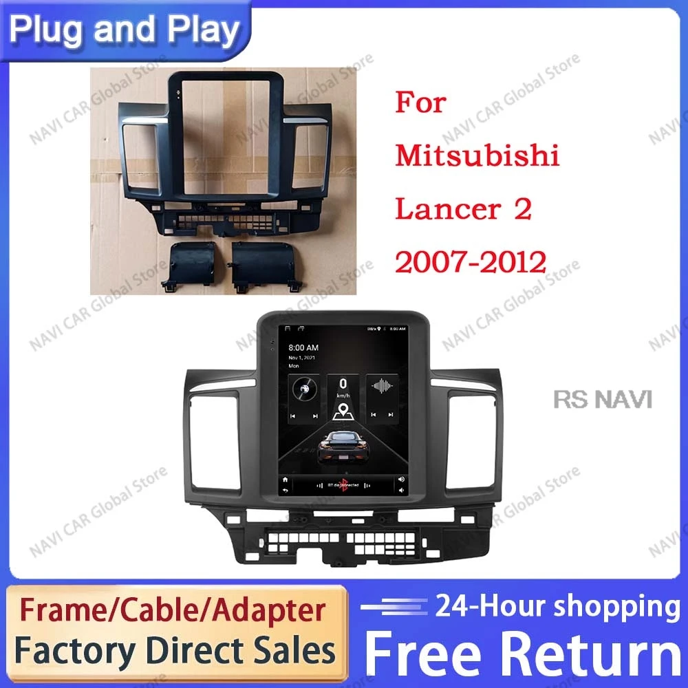 NAVI 2 Din Автомобильный 9 7-дюймовый ВЕРТИВАЛЬНЫЙ ЭКРАН DVD GPS ABS PC Пластиковая рамка