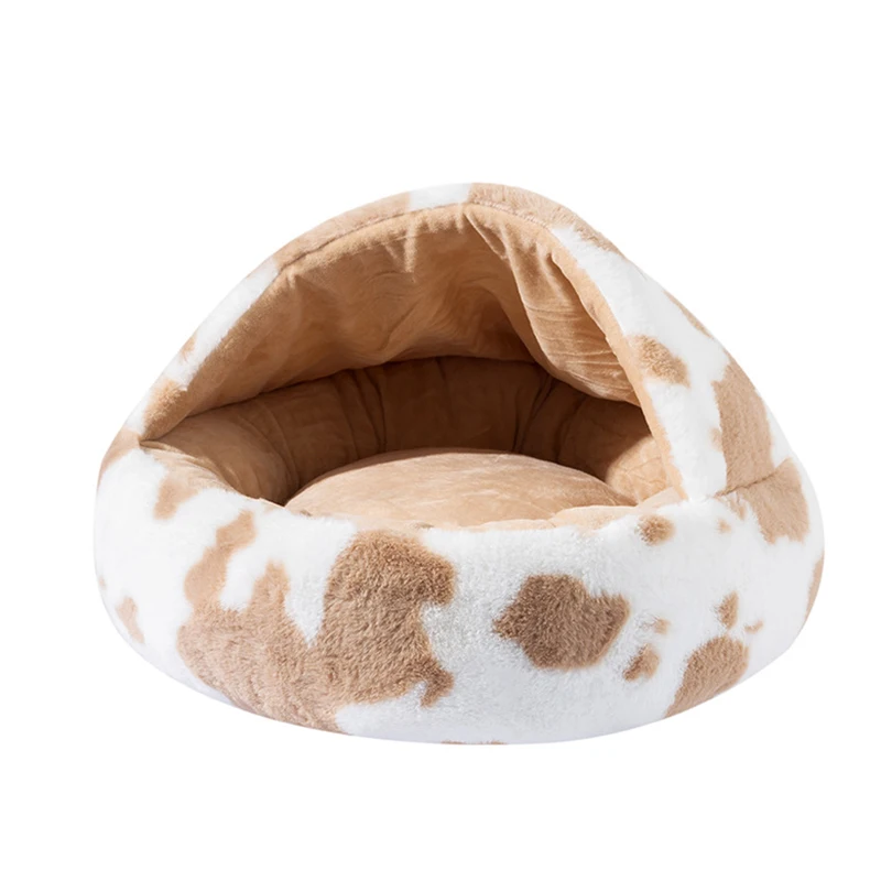 

Ultra Soft Plush Cat Tent Cave Bed Pet Dog Beds Cushion Comfortable Nest Donut Cuddler Self Warming Sleeping Bed for Cats Puppy