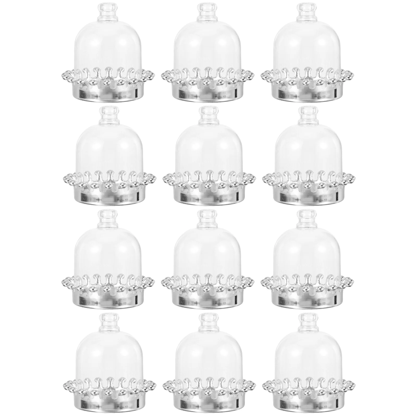 12 шт. коробка для конфет мини-тарелки десерта закуска торт с куполом подставка