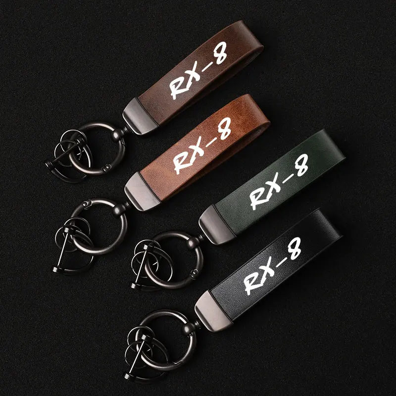 

Модный кожаный брелок, деловой подарок, брелок для ключей для мужчин и женщин, автомобильный брелок с логотипом под заказ для Mazda RX-8, аксессуары